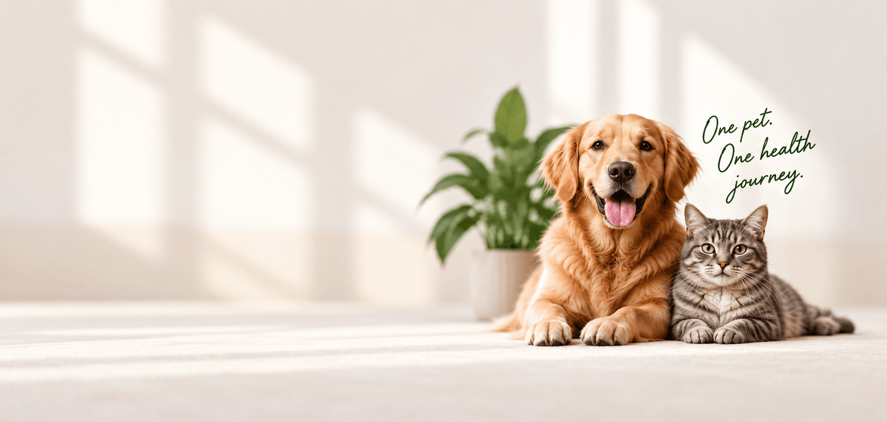 Happy pets with their families